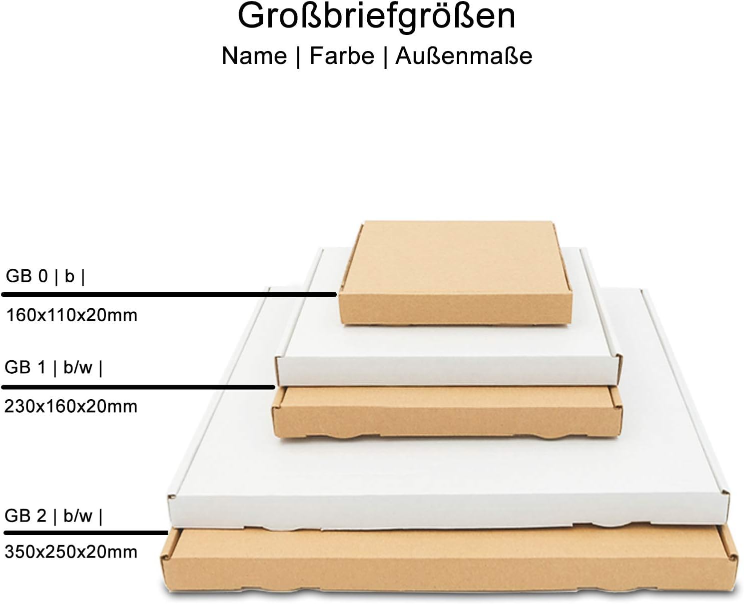 verpacking300 cajas de cartón para cartas grandes Cajas de envío 350 x 250 x 20 mm, blancas, GB-2 cajas de cartón para cartas grandes, cajas de embalaje,