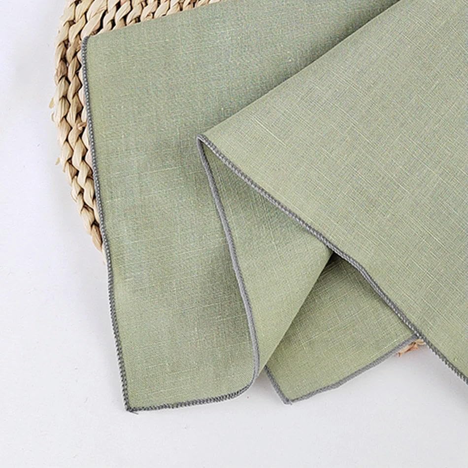 Set di 10 tovaglioli, 40 x 40 cm, in puro lino, ecologico, durevole, ideale per matrimoni, riunioni di famiglia, picnic e molto altro ancora