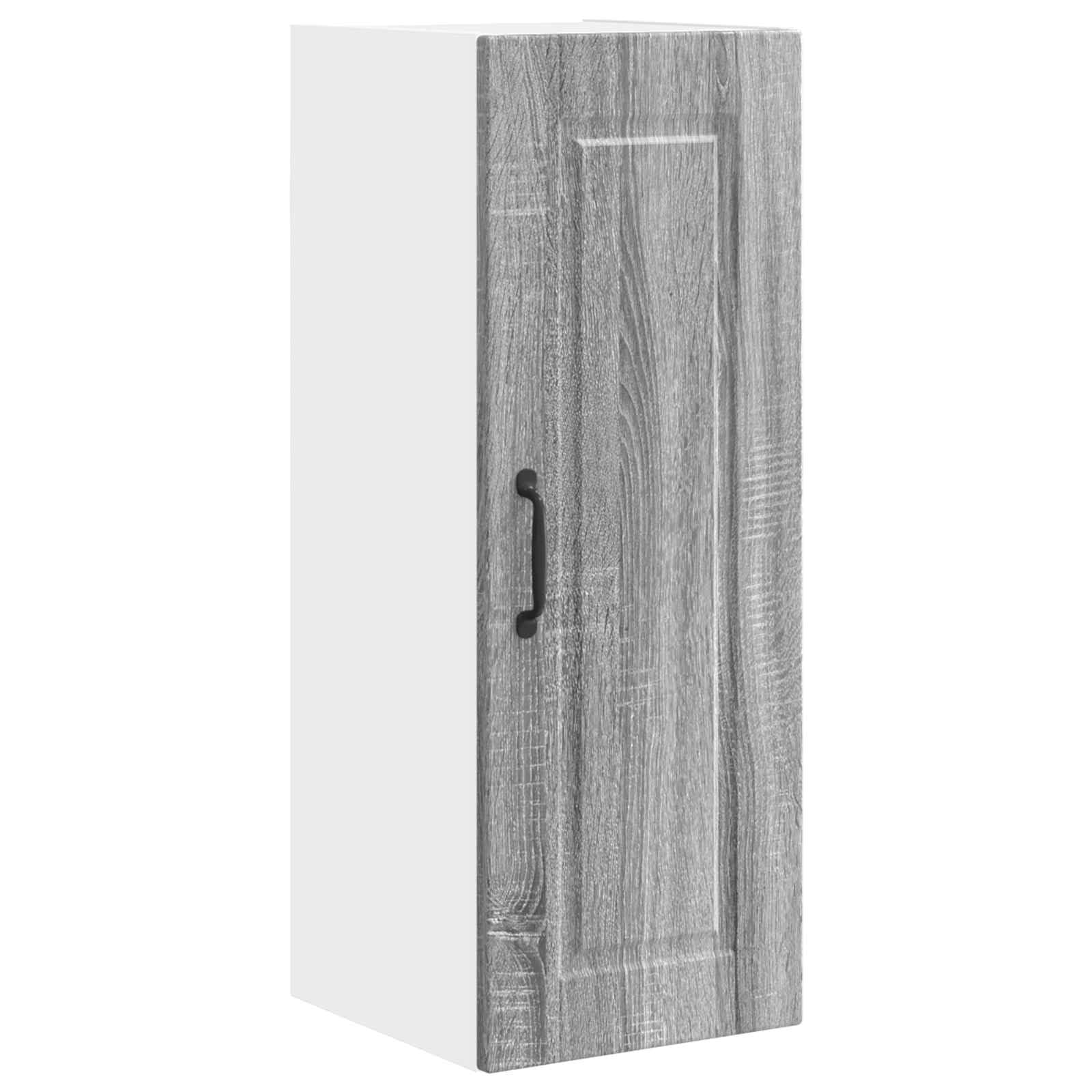 Grauer Küchenschrank Sonoma 30 x 31 x 80 cm aus Holzwerkstoff mit Wandmontage als Wandschrank Küchenzubehör für Moderne Innenküchen