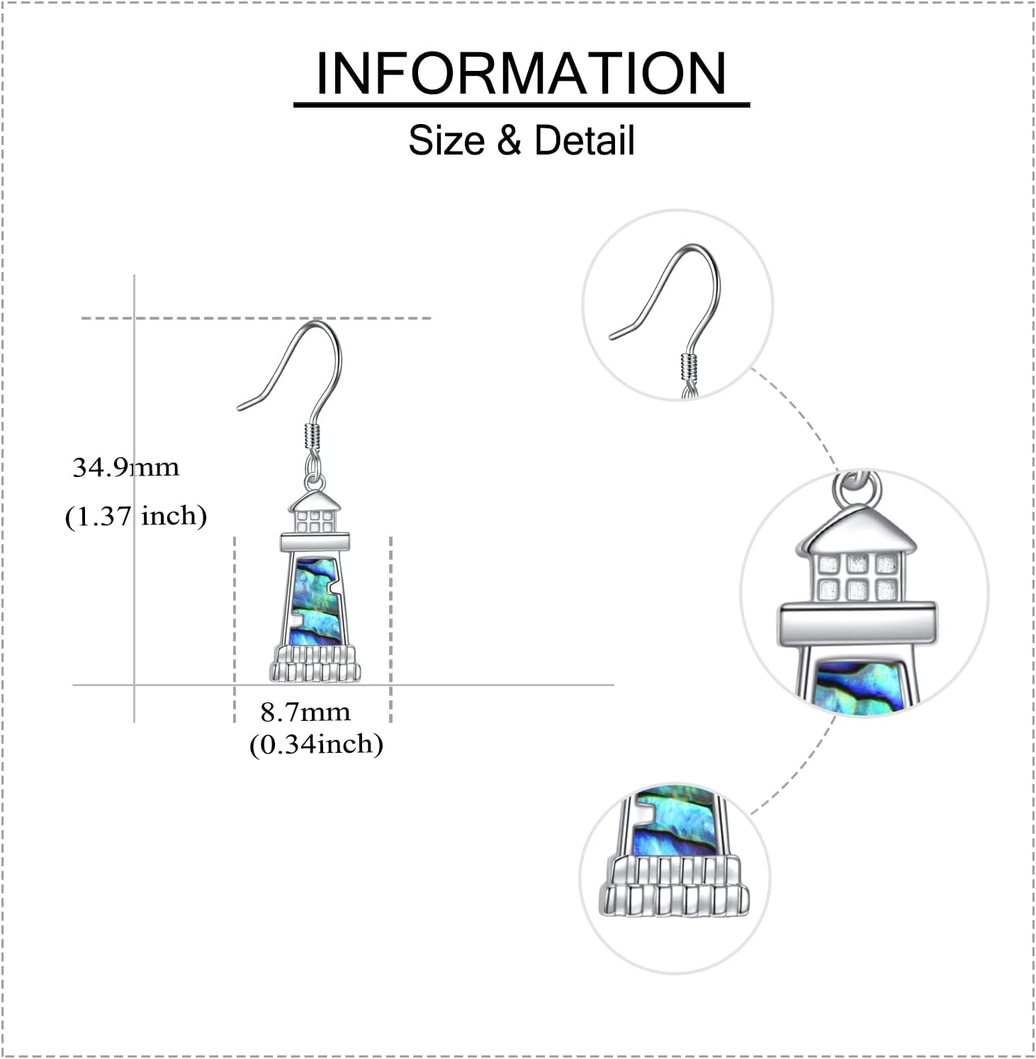 Lotus Earrings Sterling Silver Lotus Flower Dangle Drop Earrings Yoga Jewelry Gifts for Women - Image 5