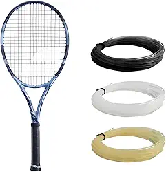 Babolat Raquete de tênis Pure Drive de 11ª geração com estripa Syn de 16 g em tensão média
