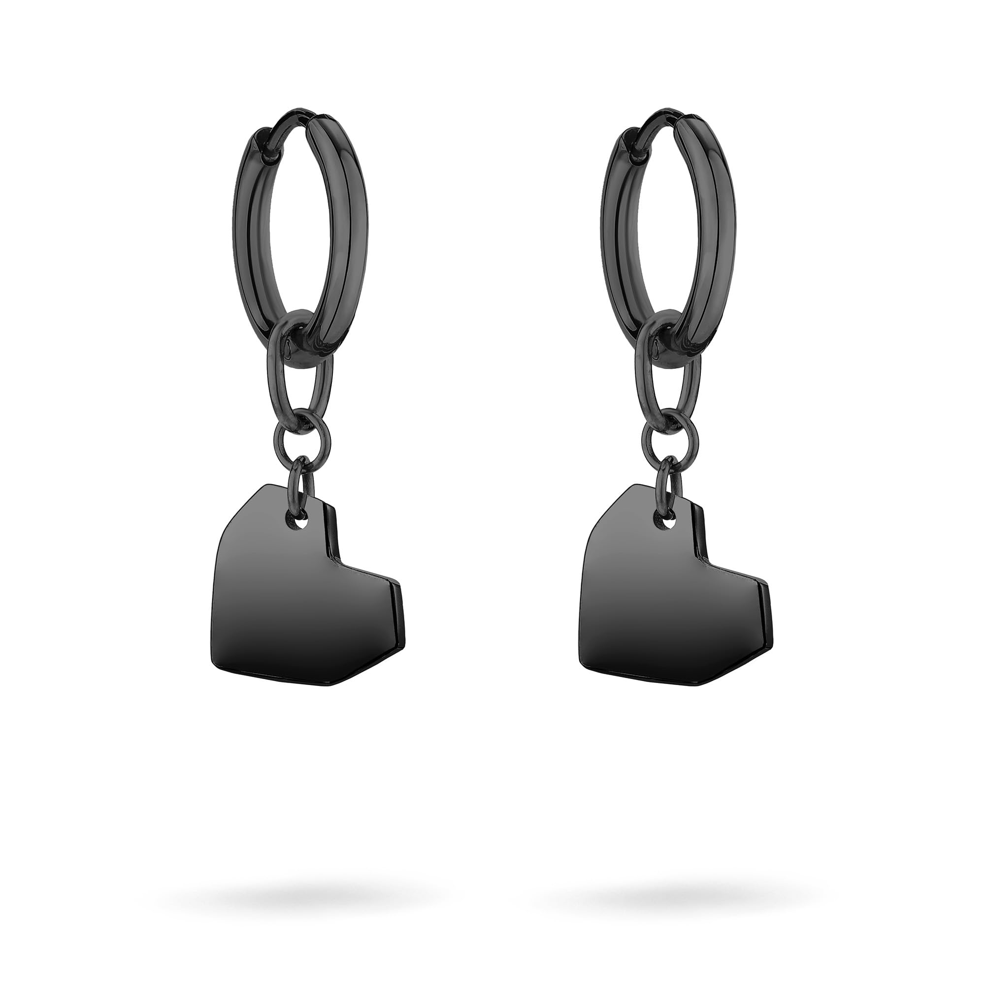 Liebeskind Berlin LJ-1485-E-26 Hoop Earrings IP Black, 3,0 cm, Stainless Steel, No Gemstone