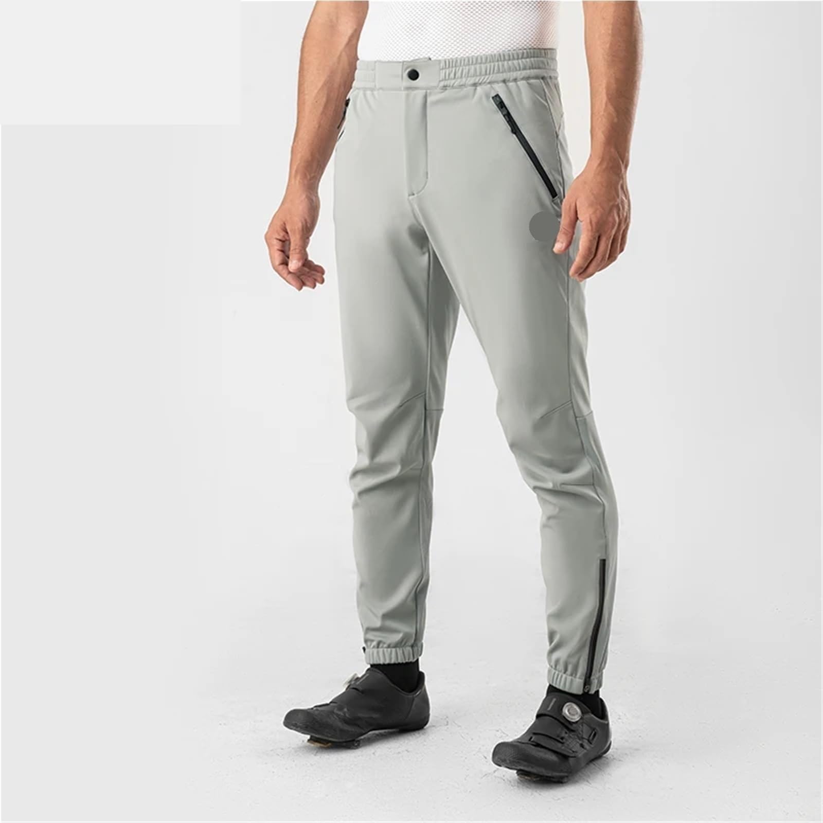 Pantaloni da Ciclismo, Autunno Inverno, Casual, Antivento, Foderati in Pile, Lunghi, Fitness, Calore All'aperto