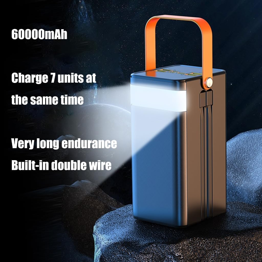 高速120Wモバイル電源アダプター3000MAH/6000MAH統合充電ケーブル