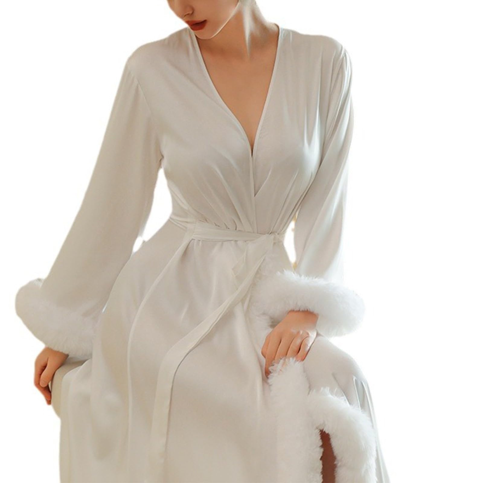 Peignoir kimono long en satin pour la Saint-Valentin 2026