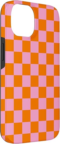 Miniatura 6 de iPhone 12 mini caja de cuadros rosa y naranja a cuadros patrón