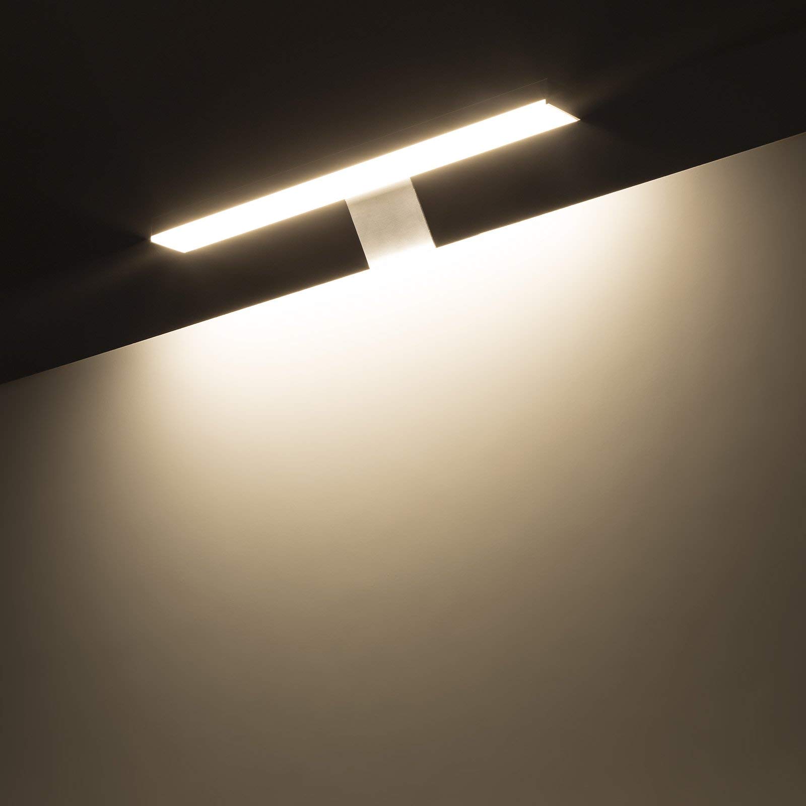 SOTECH LED Lámpara 300mm Espejo Baño „Aalto“ Aluminio Acero Cromo pulido