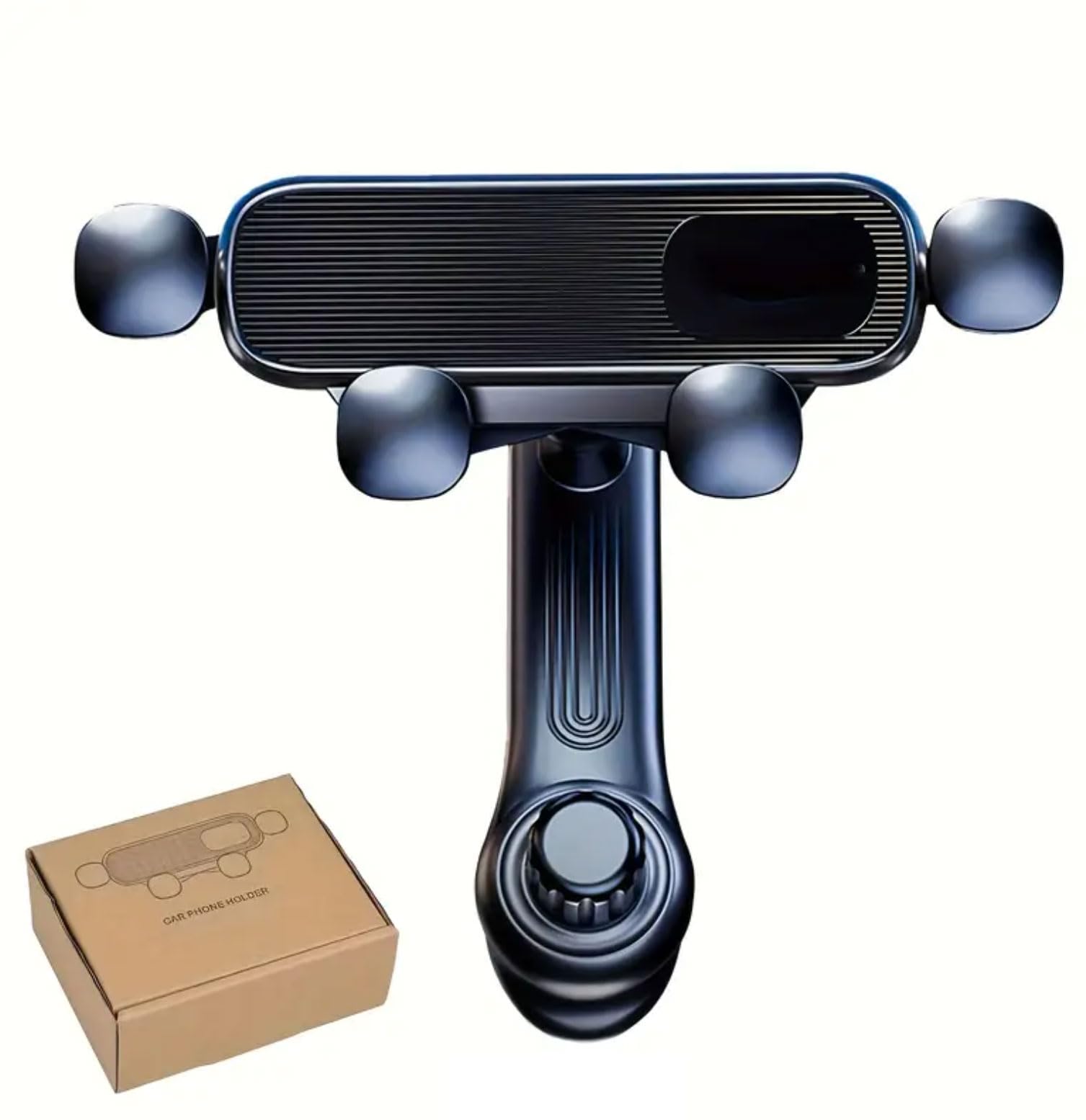 Cellphone Mount Phone Holder Foldable 360 Rotating Extension Rod Fits All Cars Vent Fits All iPhone Android Phones