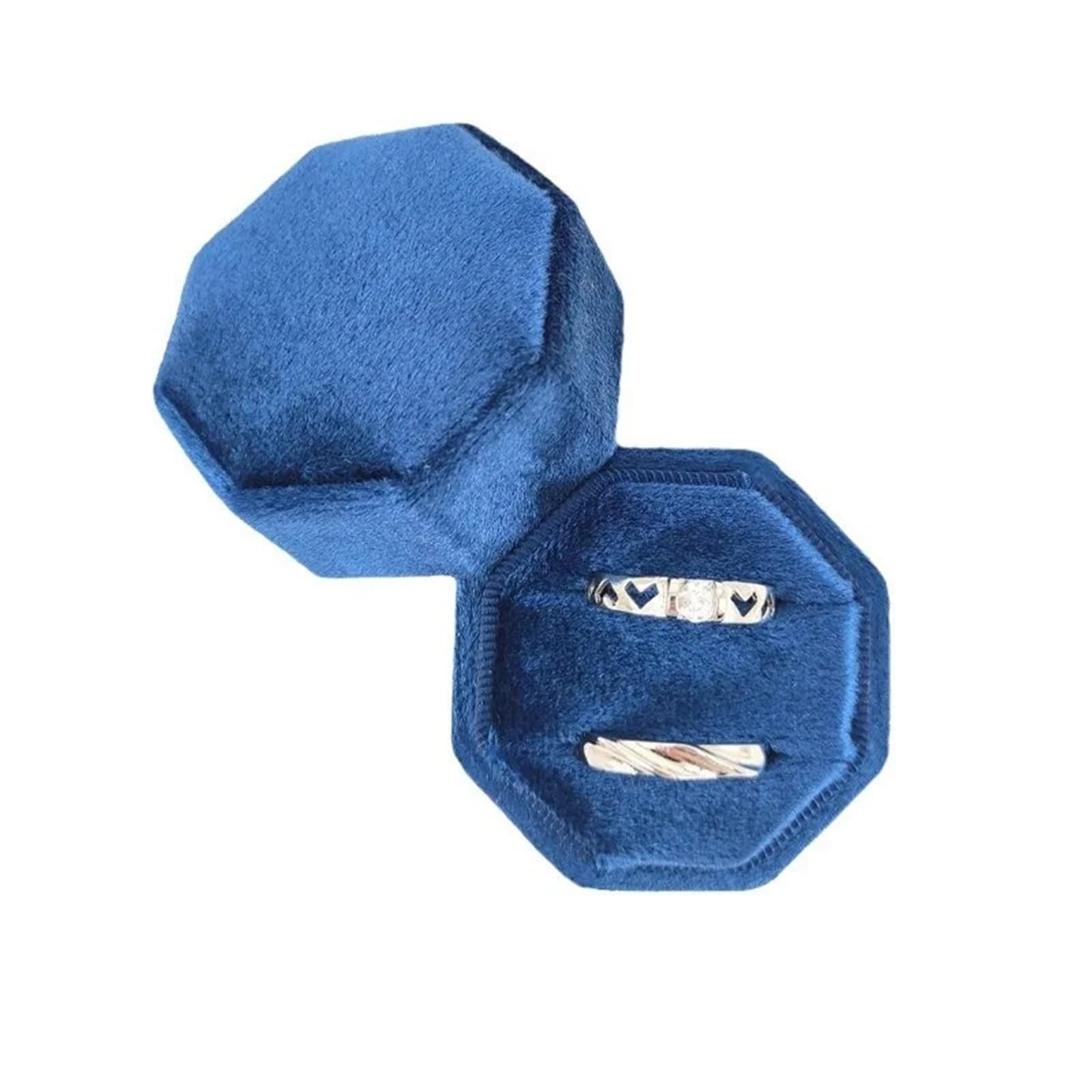 Portagioie In Velluto Scatola ad anelli multi-slot ottagonale