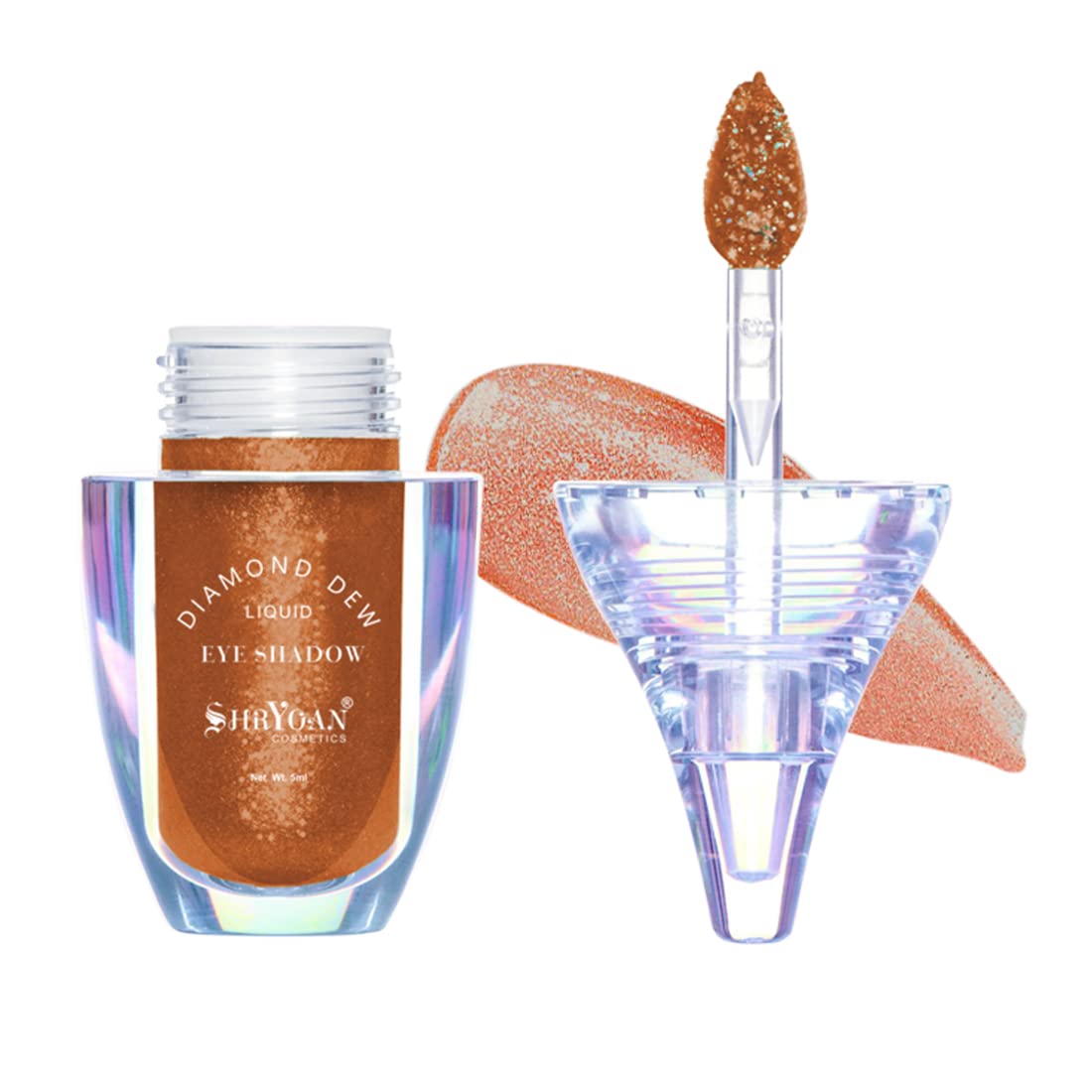 Shryoan Diamond Dew Matte Liquid Eyeshadow | Highly Pigmented Eyeshadow With Radiant Shimmer Finish | Non-Transfer, Instant Dry, Long Wearing Eyeshadow (5ml) (Shade-05)