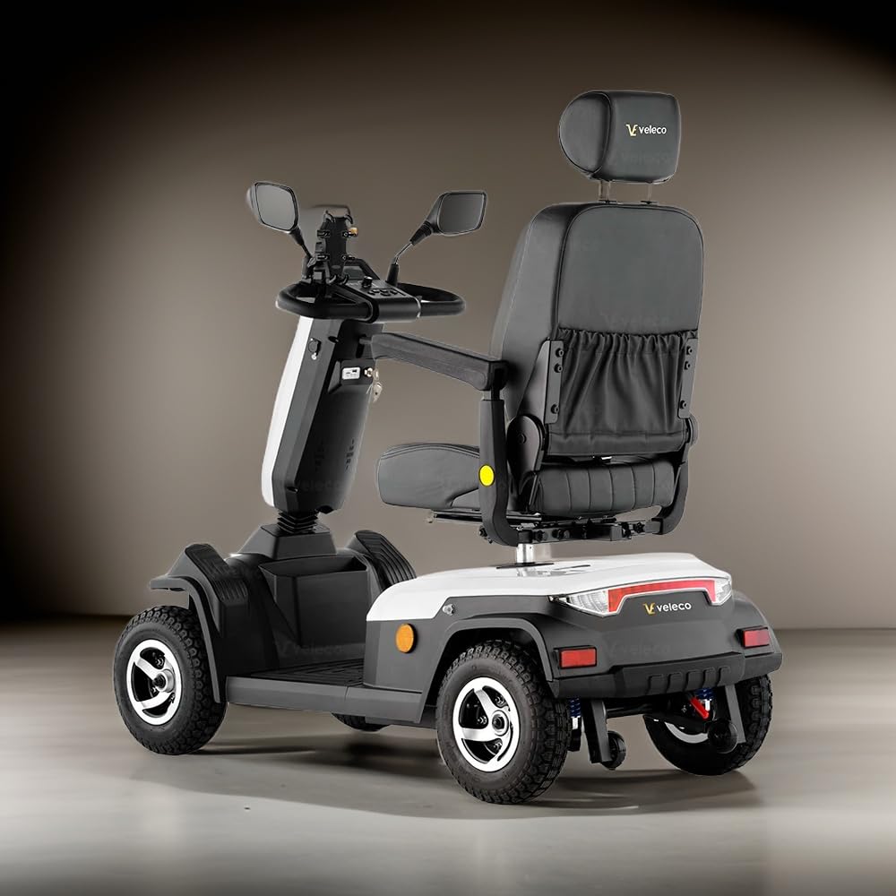 Veleco SHARPY Cómodo dispositivo de movilidad con asiento giratorio tipo capitán (BLANCO)