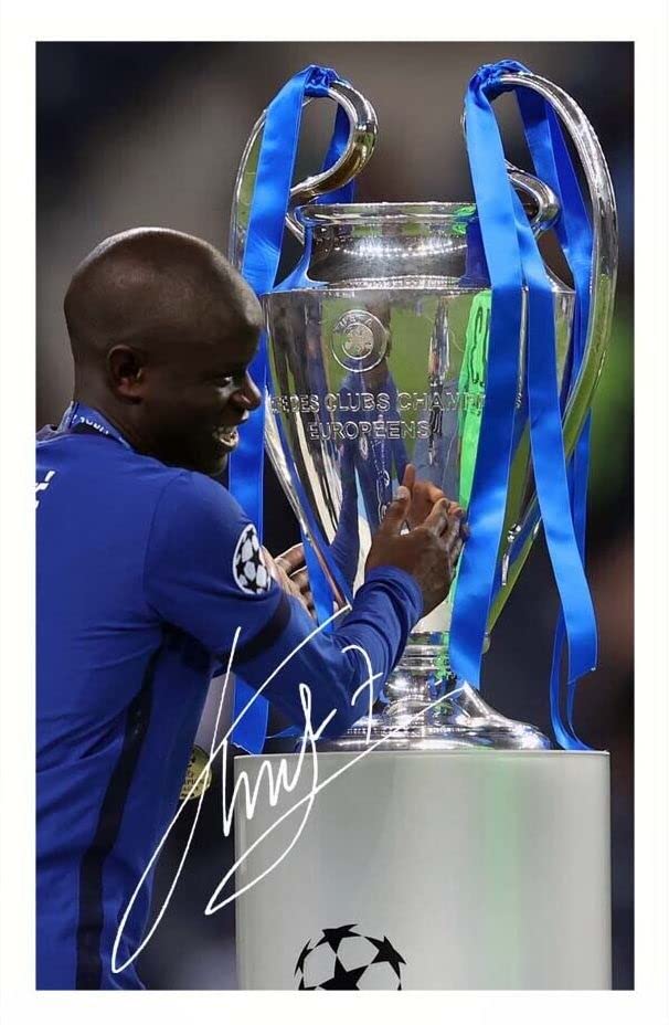 N'Golo Kanté - Chelsea Signed Autographed 21cm x 29.7cm A4 Poster Photo