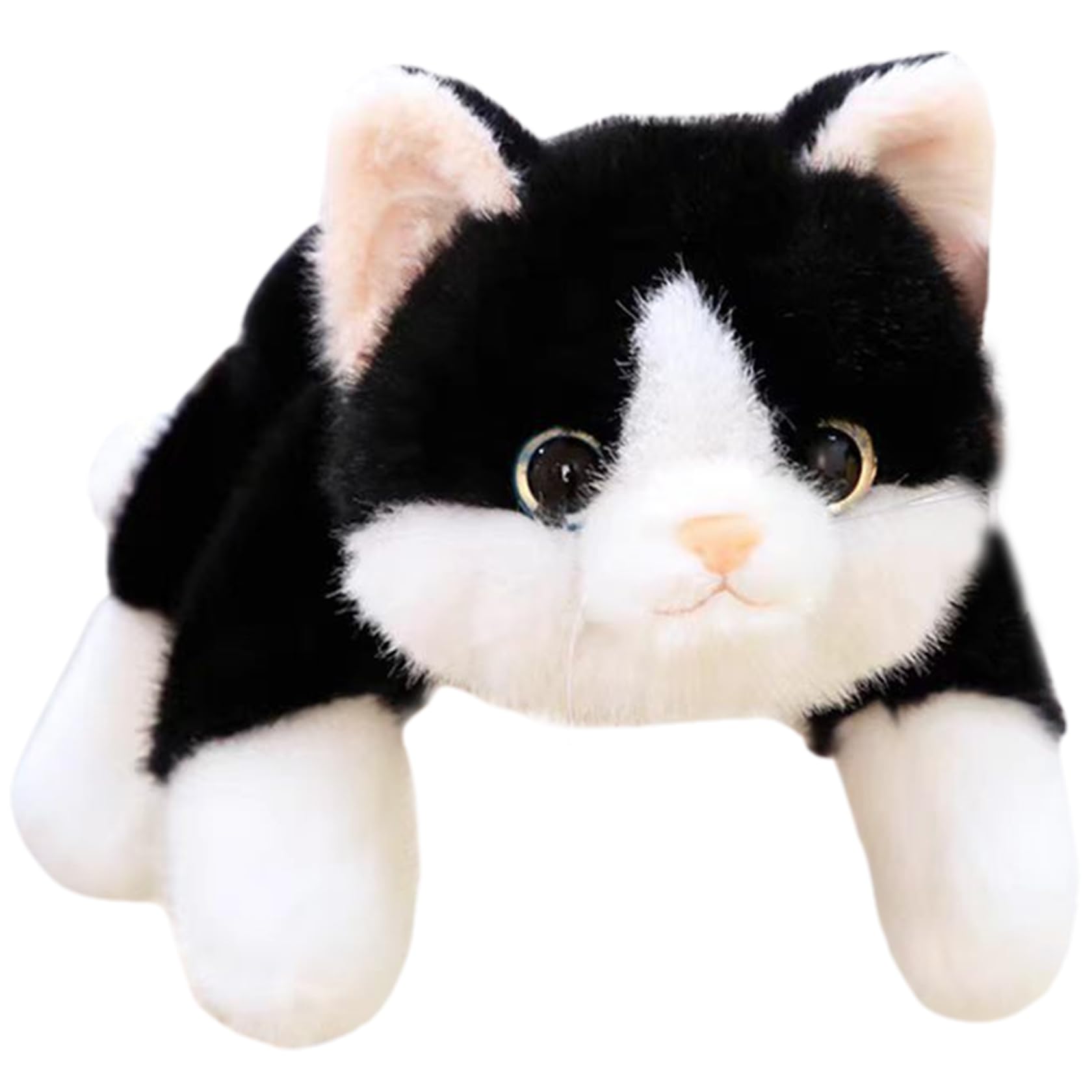 Ligeinsrk Weighted Plush Cute Weighted Cat Stuffed Animal PP Cotton Filled Cat Plush, 11.8 Inch Soft Kitten Pillow Gifts for Kids Adults Christmas, Black Pillow
