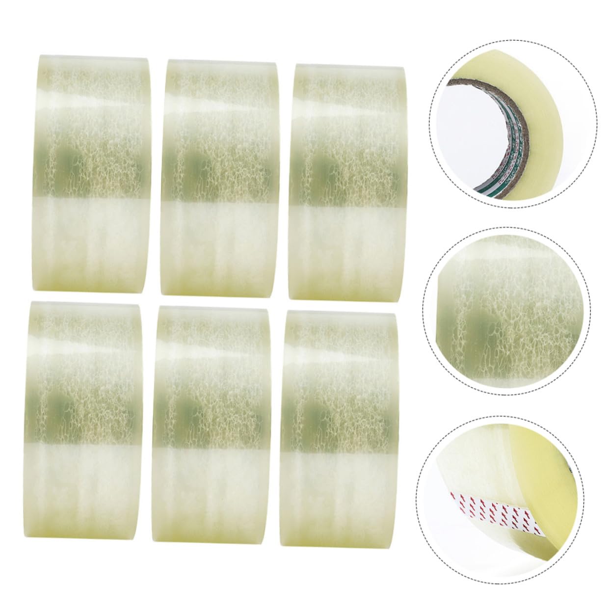 6 rouleaux Ruban Adhésif Transparent Adhésif Fort pour et Fermeture de Cartons Étanche Usage Bureau École Maison et Atelier