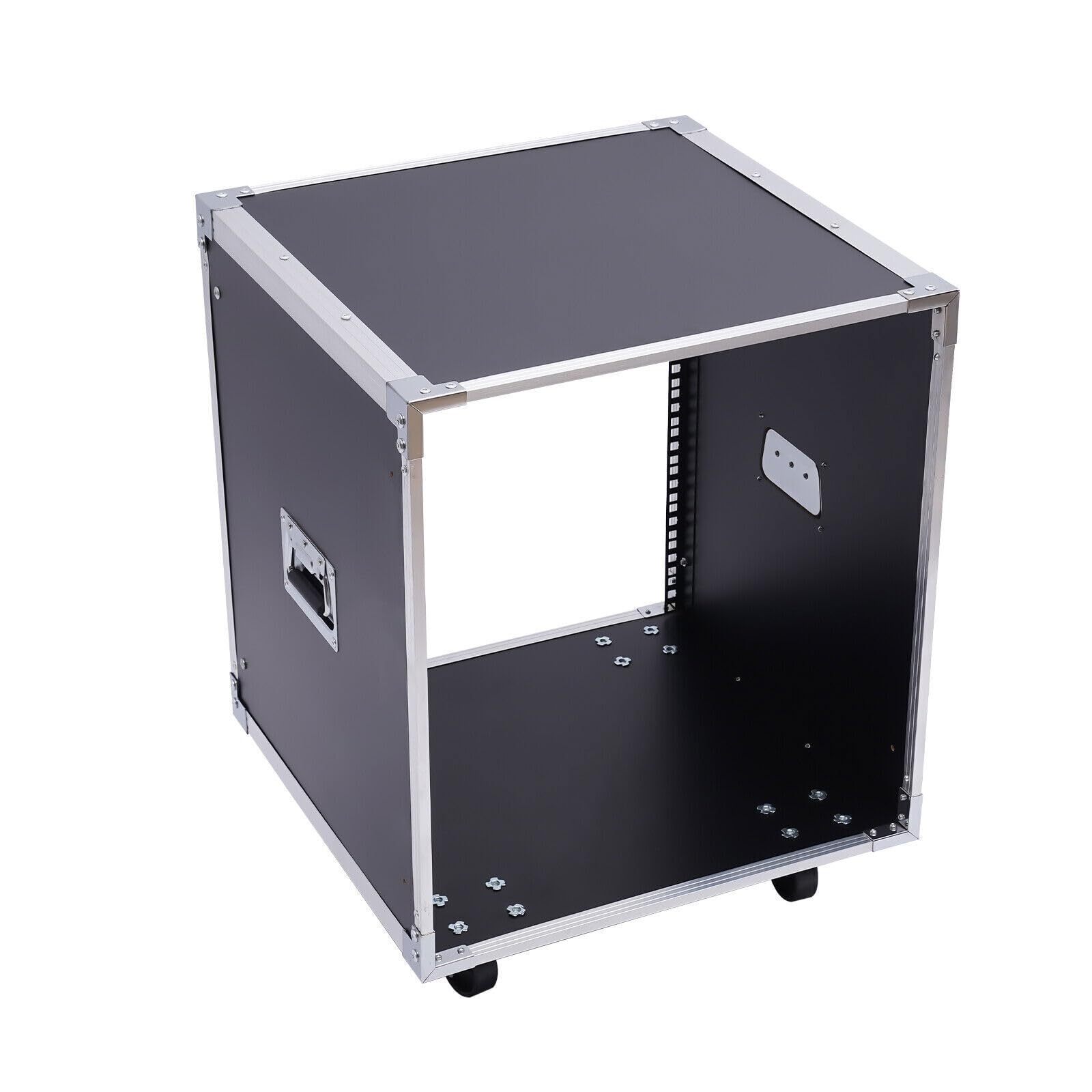 12U Portable Rolling Network Rack, Enclosure Rack Equipment Rack Cabinet Rolling Network Server Data Cabinet Audio Equipment Rack Swivel Caster Wheels