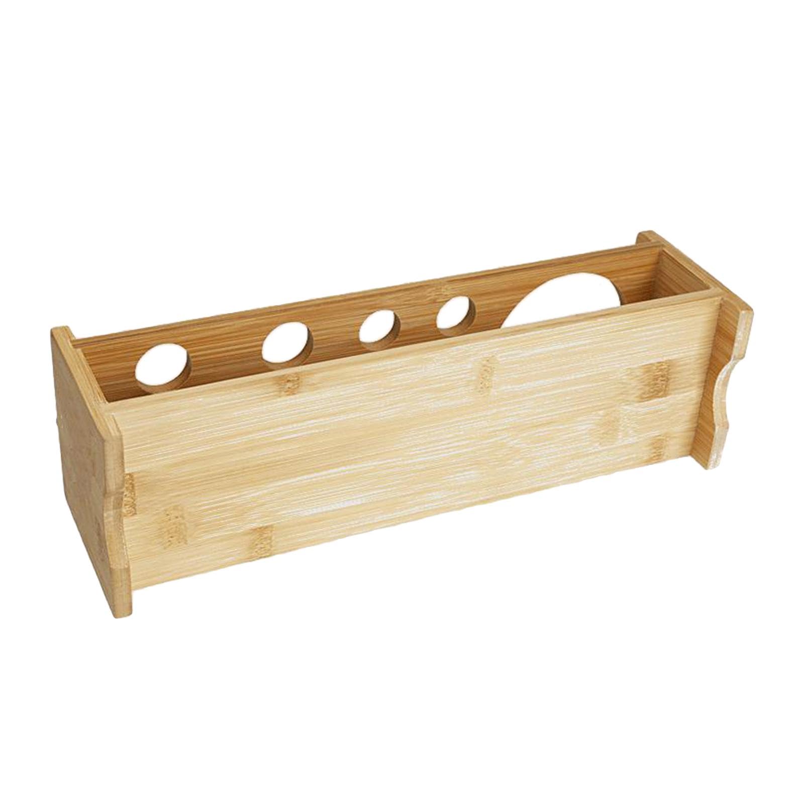 Qianly Bartender Bamboo Storage Stand,Wooden Display Stand, Bar Tool Desktop Bartender Kits Stand for Bar