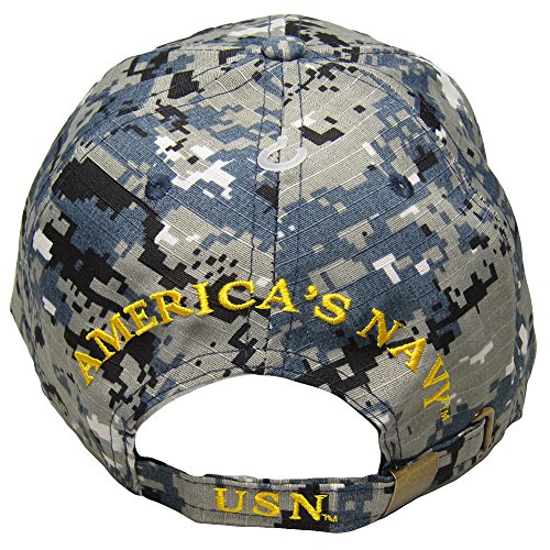 Gorra bordada camuflada azul estilo militar miniatura 4