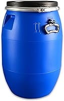 HARSETTI Food Grade Plastic Drum Barrel with Airtight Lid - Leak-Proof Storage for Oil, Chemicals, Shipping & Industrial Use