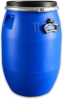 HARSETTI Food Grade Plastic Drum Barrel with Airtight Lid - Leak-Proof Storage for Oil, Chemicals, Shipping & Industrial Use