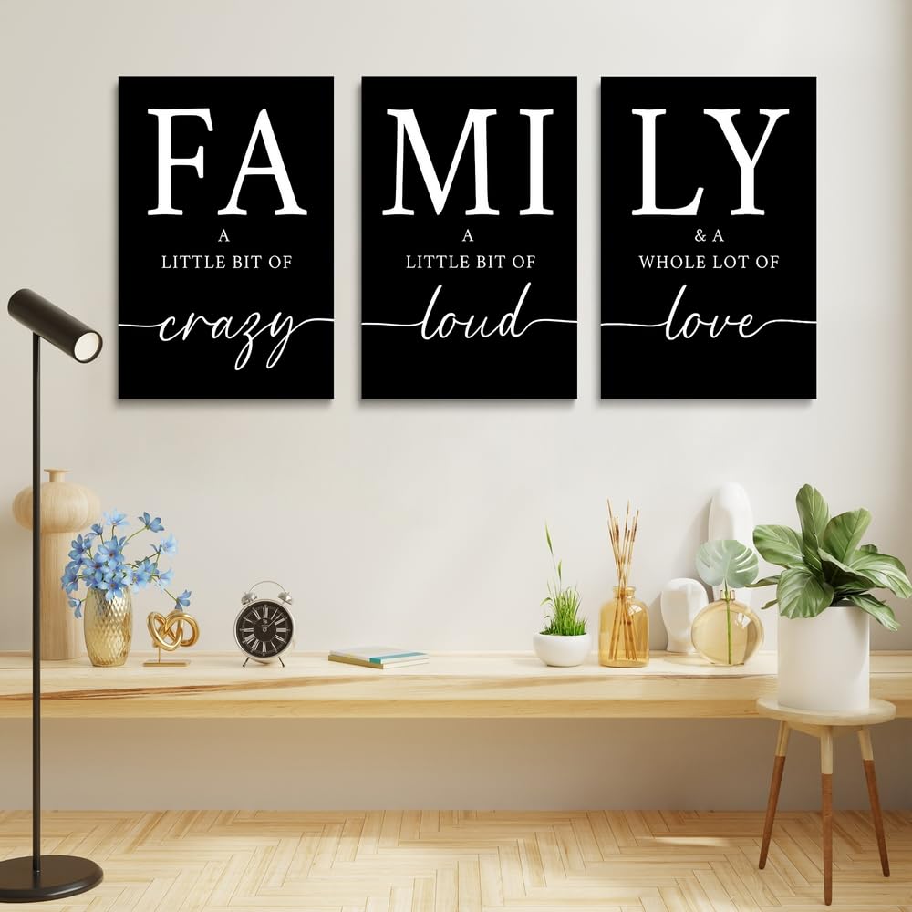 GUBIYU Black Home Wall Decor for Living Room Dining Room Family Wall