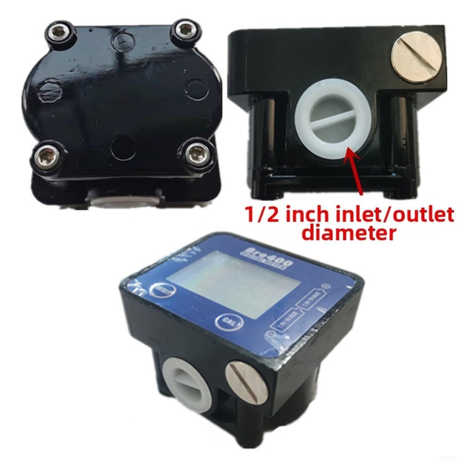 Misuratore di pressione dell'olio con display digitale elettronico, 1/2 pollici, ovale, precisione ±05%, 2-30 l/min, 70 bar (indicatore olio)