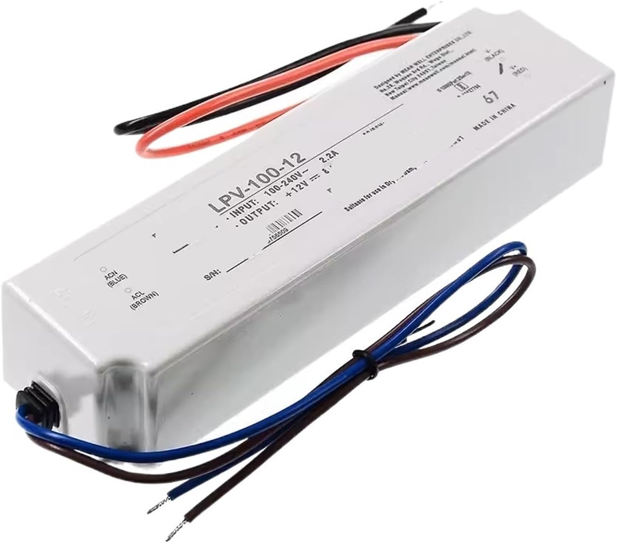 LPV-100 Series LPV-100-5 LPV-100-12 LPV-100-24 Switching Power Supply 100W Drives LED Lighting (LPV-100-24)