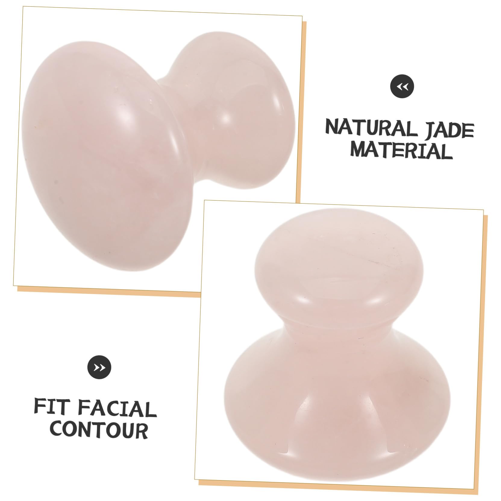 Homoyoyo 3pezzi Rullo in Pietra Preziosa per Massaggio Viso Pietra Gua Sha Forma di Fungo Strumento per Raschiatura del Viso in Cristallo