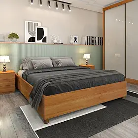 Cama Queen em Mdp 203cmx164cm Mônaco Cinamomo