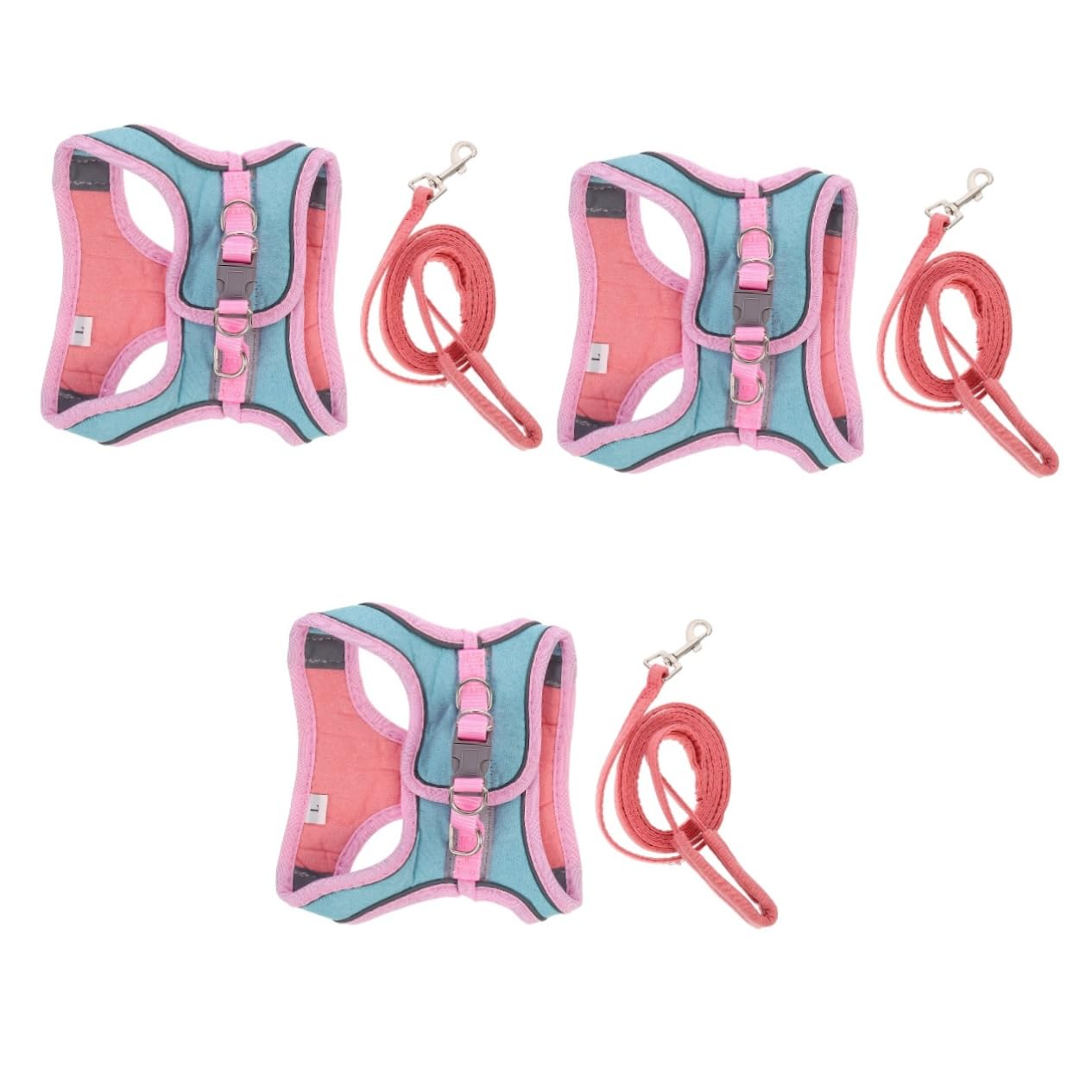 Happyyami 3sätze Reflektierendes Katzengeschirr Mit Leine Einstellbares Atmungsaktives Mesh-Design Für Sicheres Spazierengehen Mit Ihrem Kätzchen Für Outdoor-aktivitäten Leicht Und