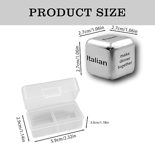 Miniatura 2 de Dados de decisión de película de alimentos de acero inoxidable, dados de decisión de alimentos, dados de decisión de película, regalos divertidos y