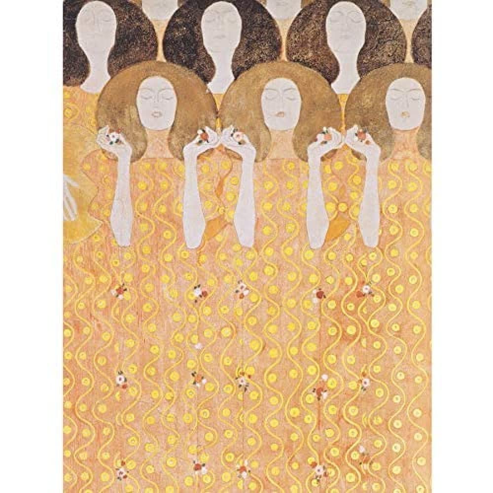 Artery8 Klimt Beethoven Frieze Detail Mural Painting Art Print Canvas Premium Wall Decor Poster Mural