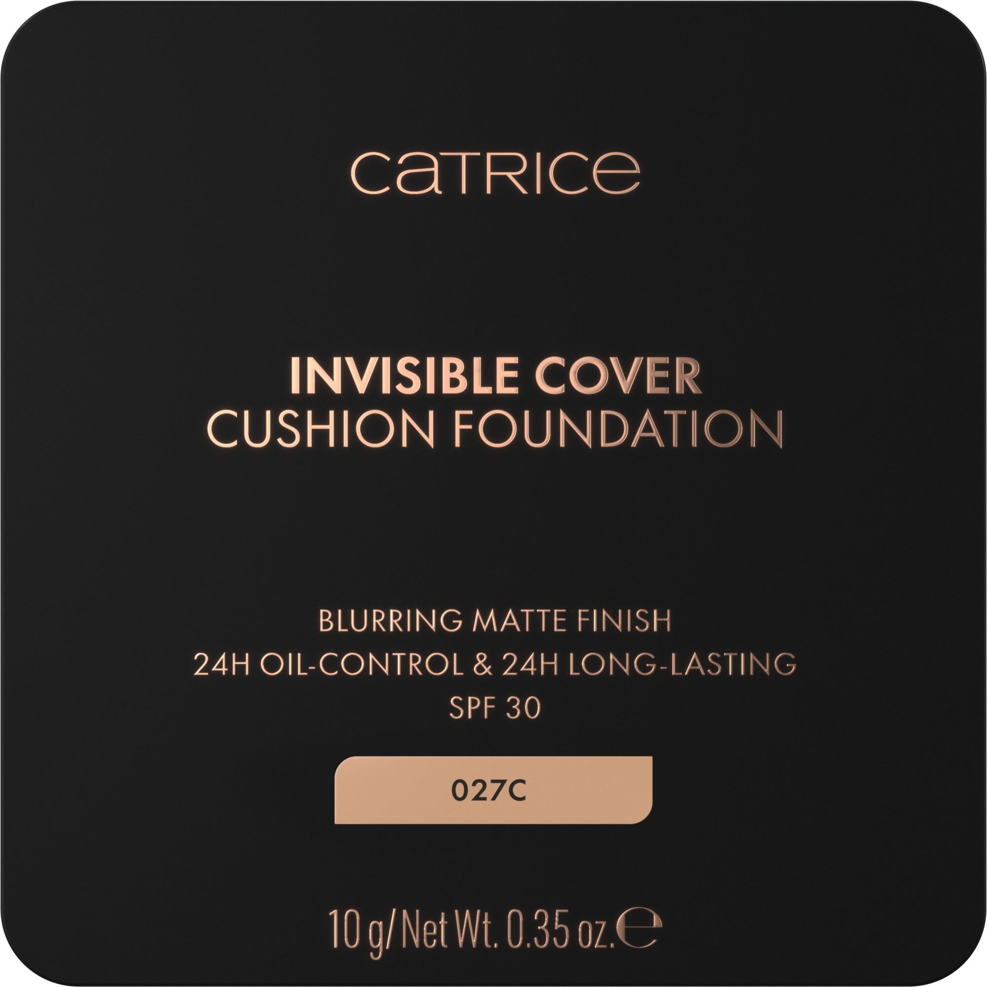 Catrice Podkład w poduszeczce Invisible Cover, długotrwały, matujący, wygładzanie, naturalny, matowy (10g)