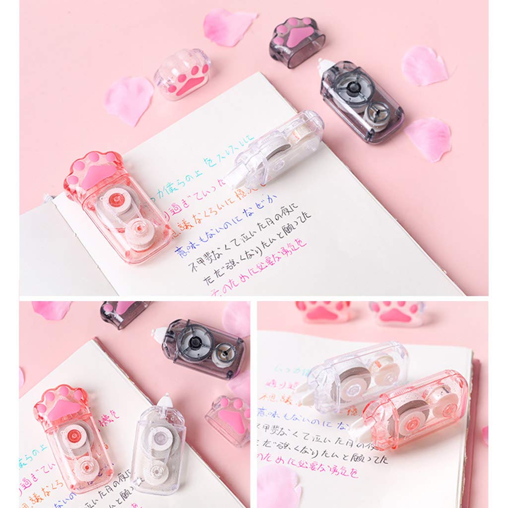 Lanchen Bande Correctrice Patte De Chat Kawaii – Ruban De Correction Mignon Pour Étudiants, Lot De Bandes Adhésives Fantaisie Chat