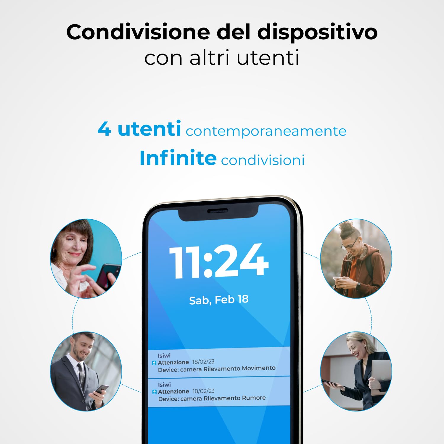 TWIN Telecamera Wi-Fi Interno 2K 3MP+3MP, Doppia Lente, PT, Videocamera sicurezza, Rilevamento persone, Tracciamento movimenti, 2.4/5GHz Visione Notturna Audio registrazione SD-Cloud/NVR