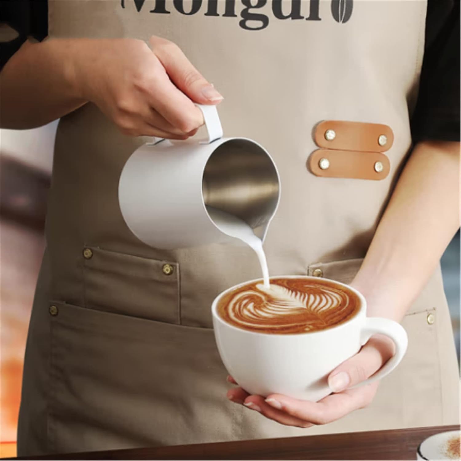 Milk Frothing Pitcher Milk Frother Jug Coffee Latte Cup Stainless Steel Foam for Coffee Latte Art