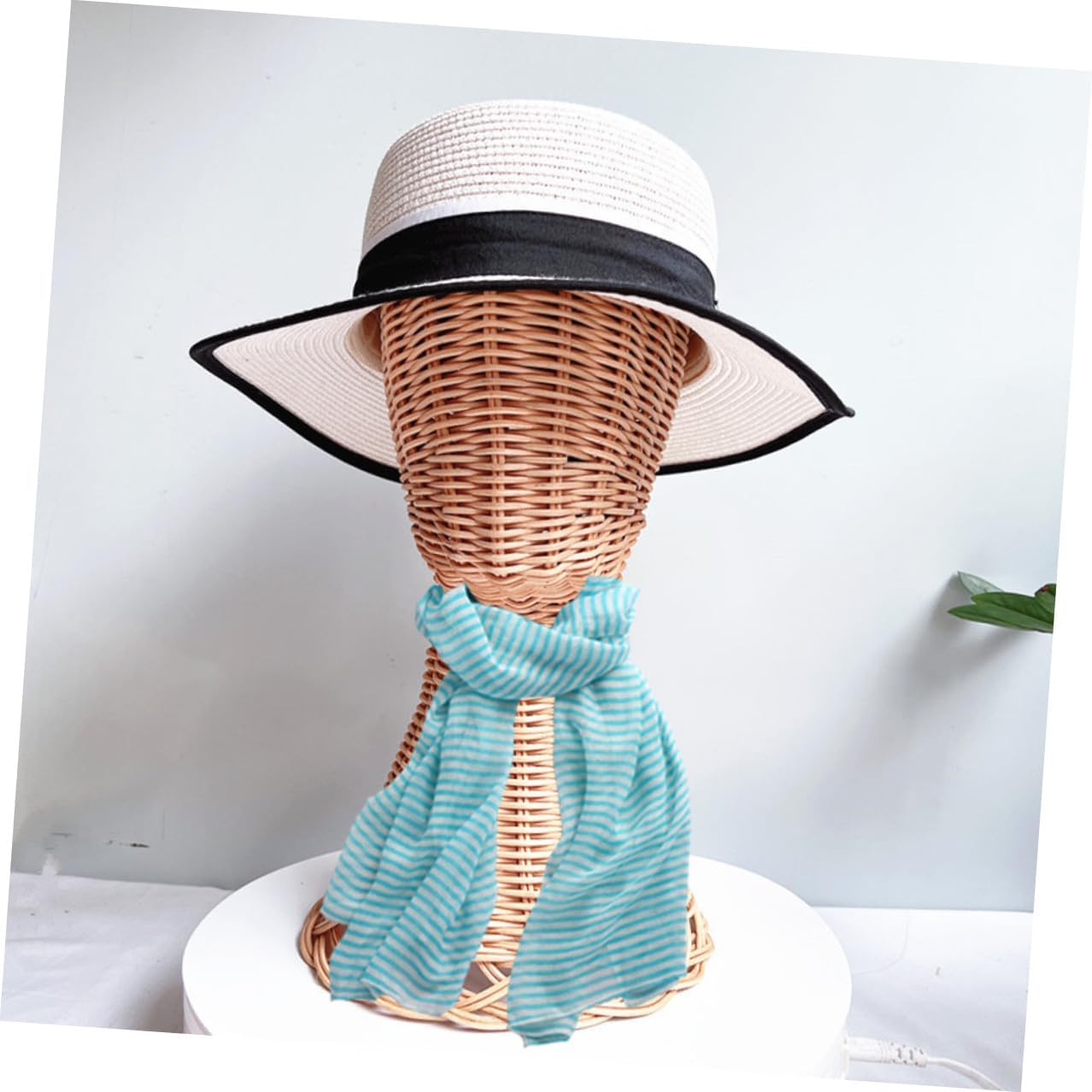 Happyyami 籐製帽子ディスプレイスタンド キャップ型崩れ防止 収納ホルダー デスクトップ用 多機能帽子アクセサリー収納 店舗