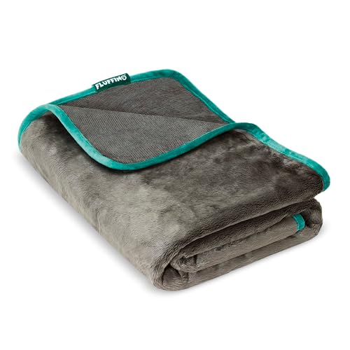 FLUFFINO® Manta Reversible para Perros, Suave y Resistente, 150 x 100 cm, Lavable a 40 °C, Color Gris