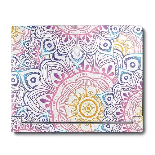 Image of MightySkins Carbon Fiber Skin Compatible with Alienware X16 R1 (2023) Full Wrap Kit - Vibrant Mandala | Protective, Durable Textured Carbon Fiber Finish | Easy to Apply | Made in The USA
