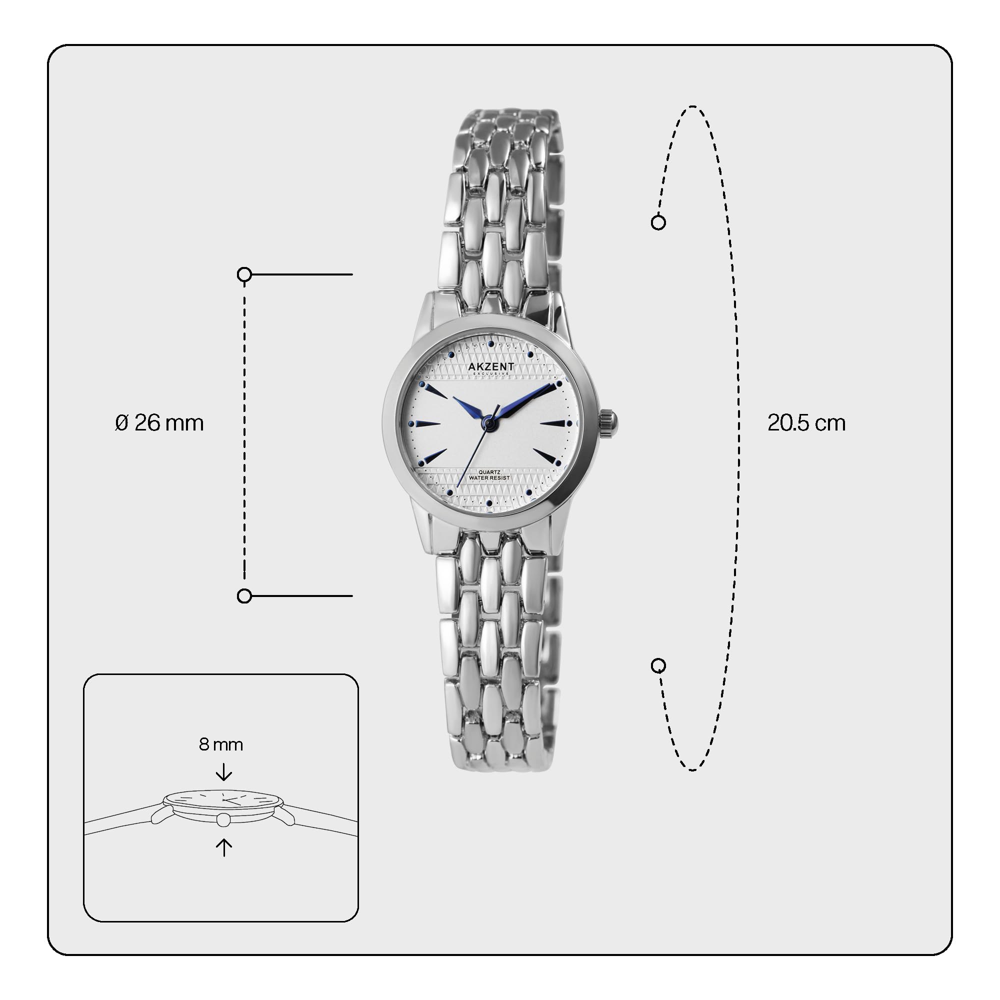 Orologio da Polso Bracciale Donna - Akzent - 1800199-001