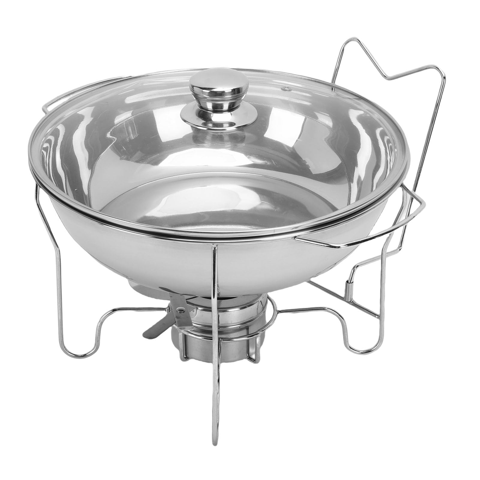 Tbest Juego de Calentador para Buffet de Acero Inoxidable con Tapa de (6L)
