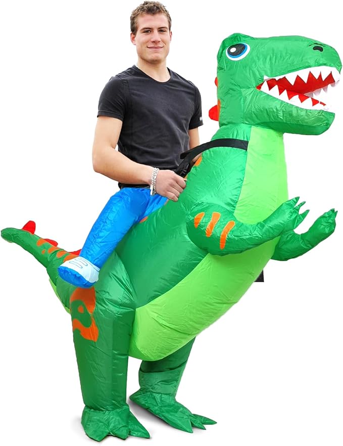 GUAGUA Christmas Inflatable Costume Dinosaur Blow up Costumes For Women Man For Christmas Party Cosplay (Dinosaur)