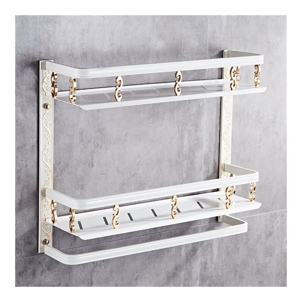 GTFDXJ Shower Caddy Bathroom Shelf Antique Aluminum Bathroom Corner Shelf Bathroom Holder Shower Room Basket Bathroom Accessories Bathroom