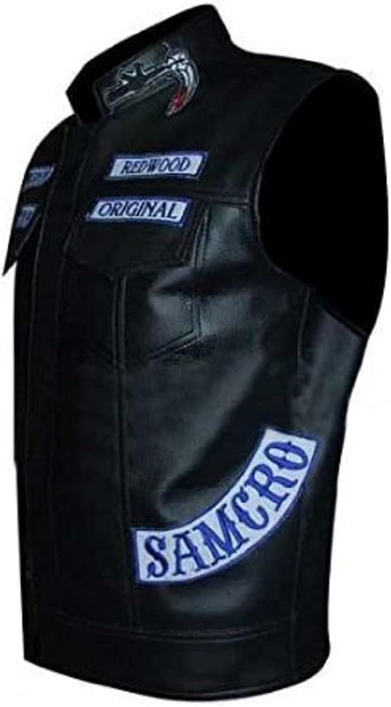 Chaleco de cuero para hombre, chaqueta Jax Teller para motocicleta, chaleco de piel sintética para cosplay, motero, club, California