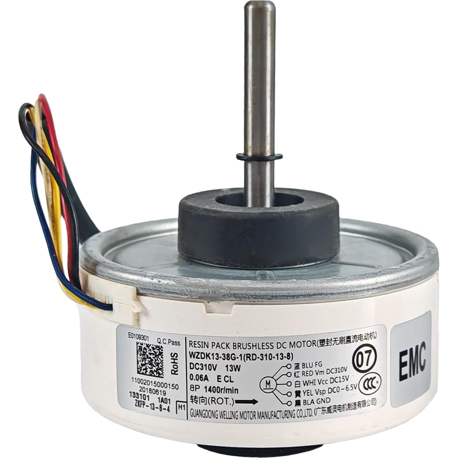 WZDK13-38G-1 Air Conditioner Motor RD-310-13-8 DC Brushless Fan Motor 13W Air Conditioner Replacement Parts for Home