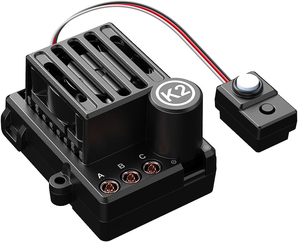 HYPER GO E45K2 RC Car Accessories Brushless Motor Electric Speed Controller 45A Smart 2S/3S ESC with Heatsink, Spare Parts Radio Control Vehicle Speed Controls for H14BM V3