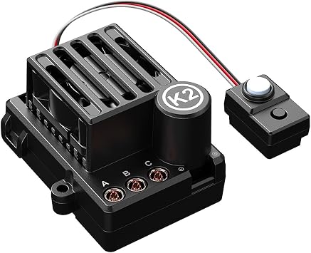 HYPER GO E45K2 RC Car Accessories Brushless Motor Electric Speed Controller 45A Smart 2S/3S ESC with Heatsink, Spare Parts Radio Control Vehicle Speed Controls for H14BM V3