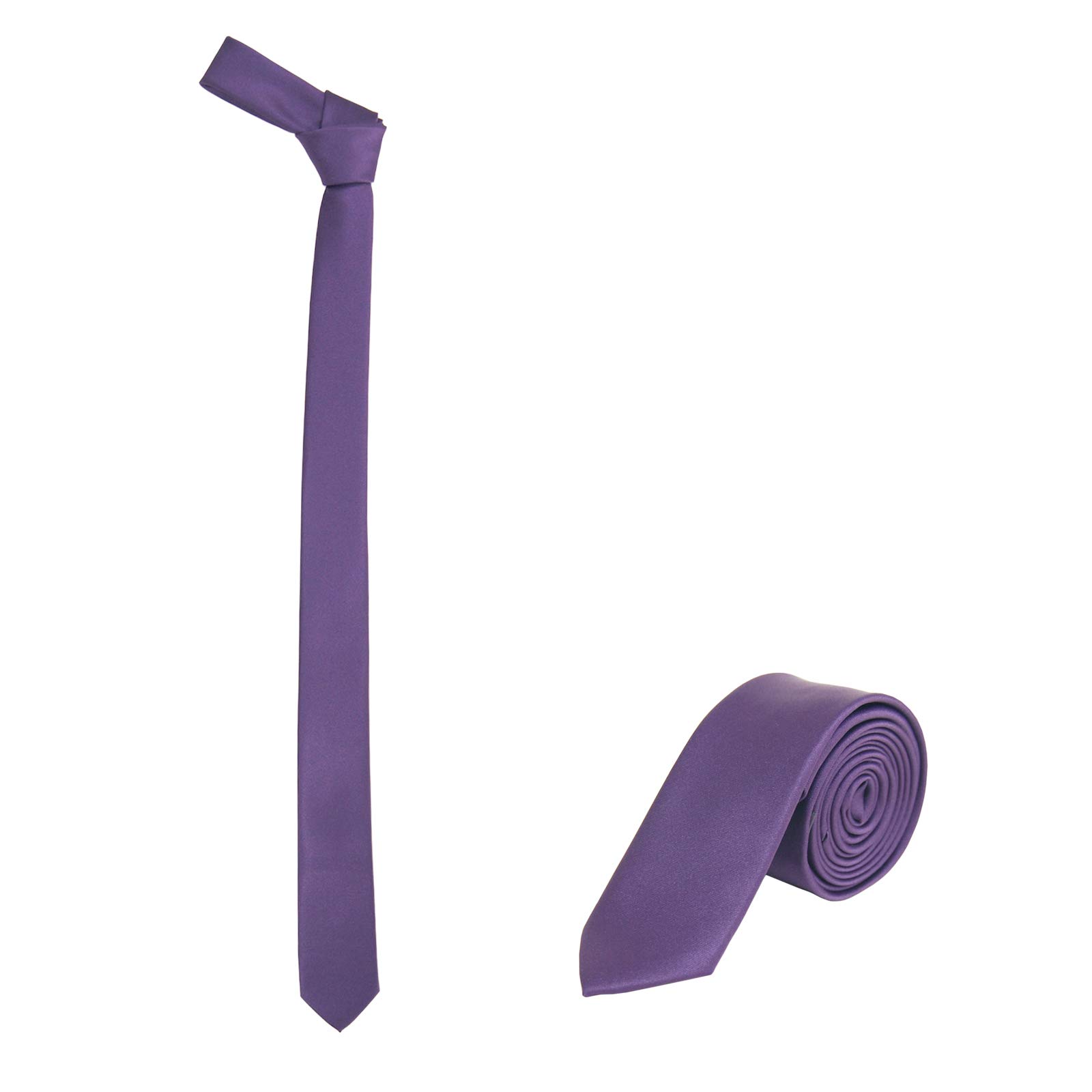 JNJSTELLA Men's Solid Skinny Necktie 2" Tie