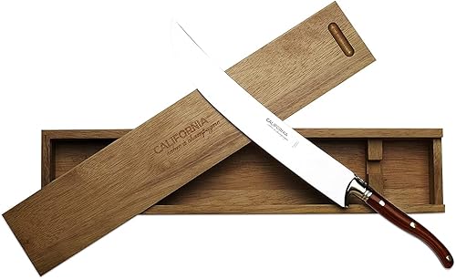 California Champagne Saber Company - Palisandro - Espada hecha a mano en estilo francés Laguiole - Empaquetada en elegante caja de madera de roble -