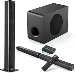 Suporta Bluetooth Soundbar, RMS:80W MAX:360W, 2.1 Canais Home Theater, Versão HDMI com Subwoofer 160×230×340 mm ﻿