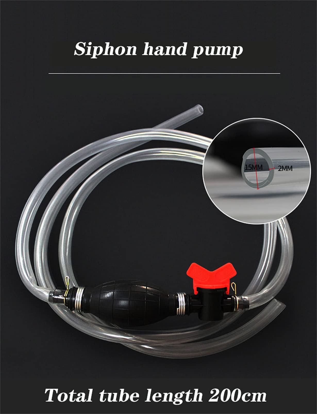 Recipientes para gasolina Bidón de gasolina de 5 litros con bomba manual de sifón, motor de combustible de espíritu de aceite, transporte y almacenamiento, ideal para coches, caravanas, autocaravana